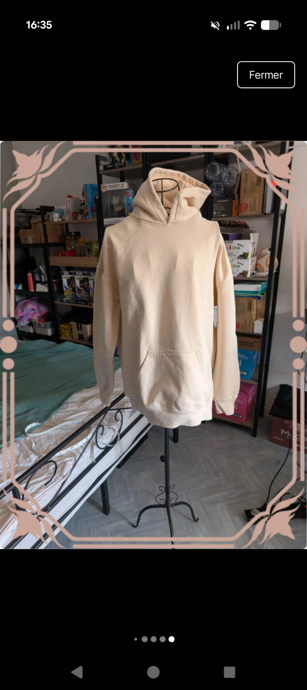 Magnifique Sweat à capuche beige Pull&Bear - Taille XS
